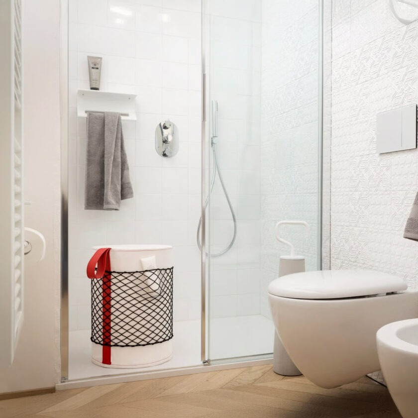 Tabouret de douche étanche avec poignée et filet – Collection ROLL par Ever Life – Image 3