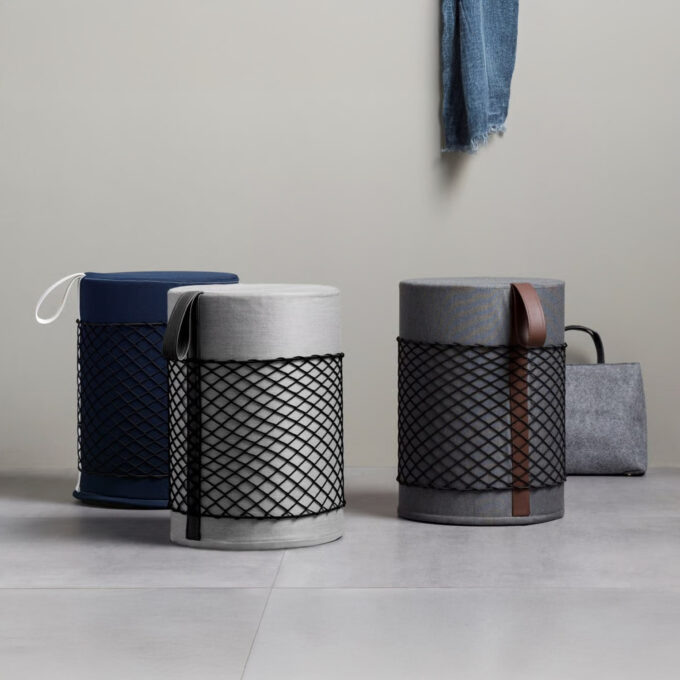 Tabouret de douche étanche avec poignée et filet – Collection ROLL par Ever Life