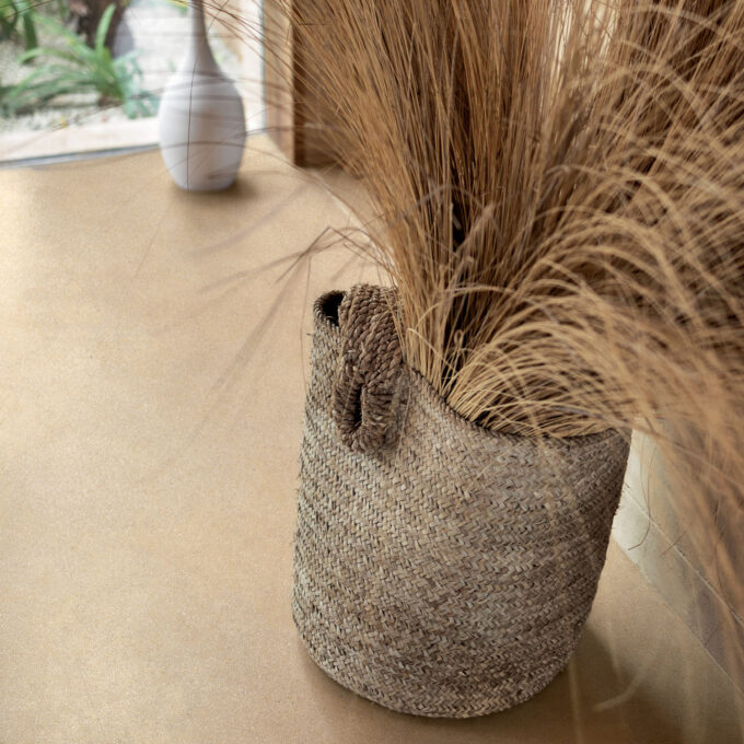 Carrelage grand format ultra-fin – Florim SensiTerre Cottone Grana 120×120 cm – Finition Naturale R10 – 6 mm