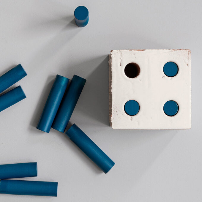 Bloc Tube Bleu et Rouge Mutina – Design Ronan & Erwan Bouroullec