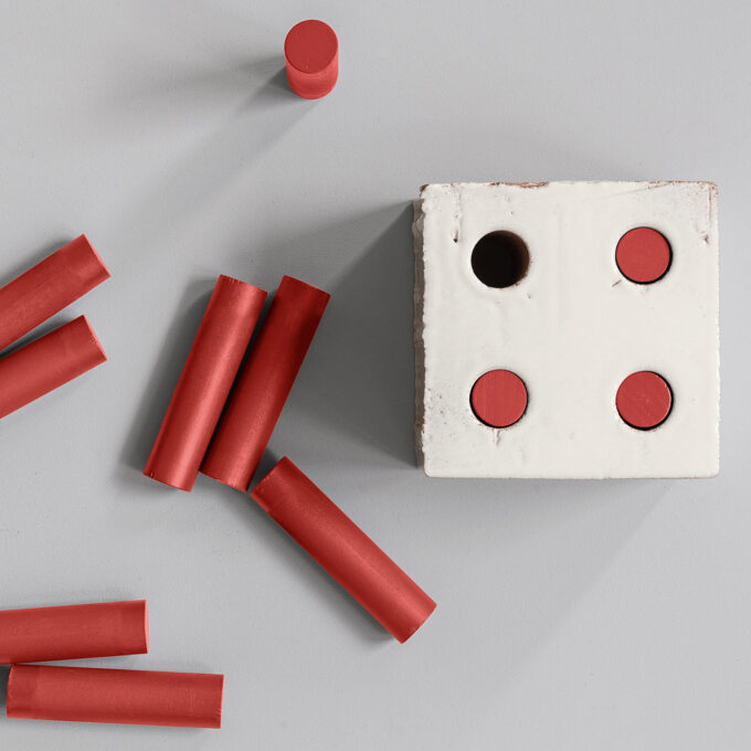 Bloc Tube Bleu et Rouge Mutina – Design Ronan & Erwan Bouroullec