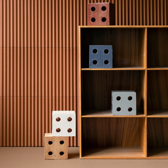 Claustra Bloc Blue Glossy Mutina – Design Ronan & Erwan Bouroullec