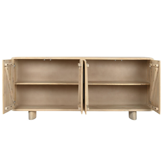 Buffet en chêne massif naturel CALA BLANCA L.180 cm