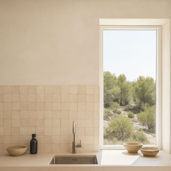 Carrelage Zellige Artisanal en Terre Cuite – Format 10x10 cm – Coloris Naturel Non Émaillé