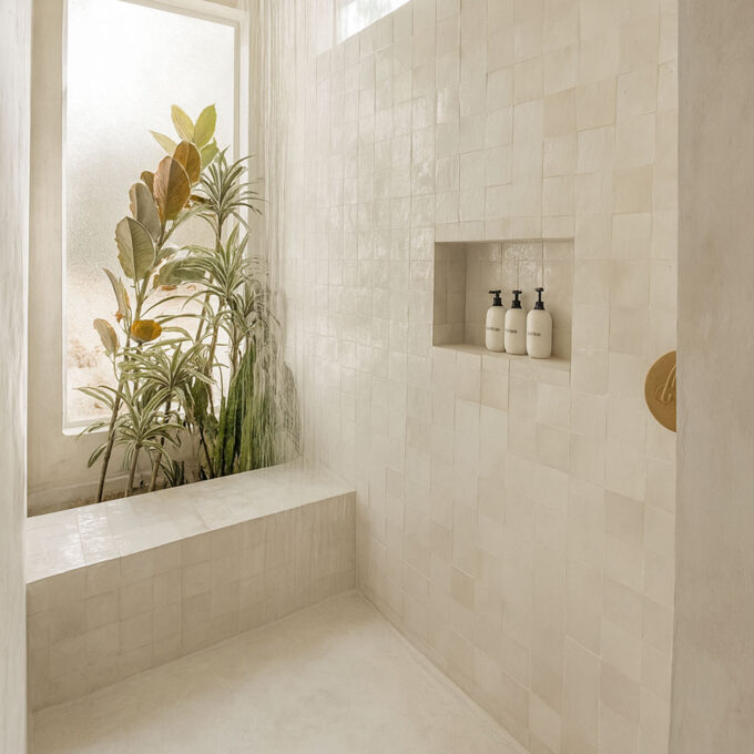 Zellige Artisanal Blanc Brillant 02 – Format 10×10 cm – Carrelage Marocain Fait Main