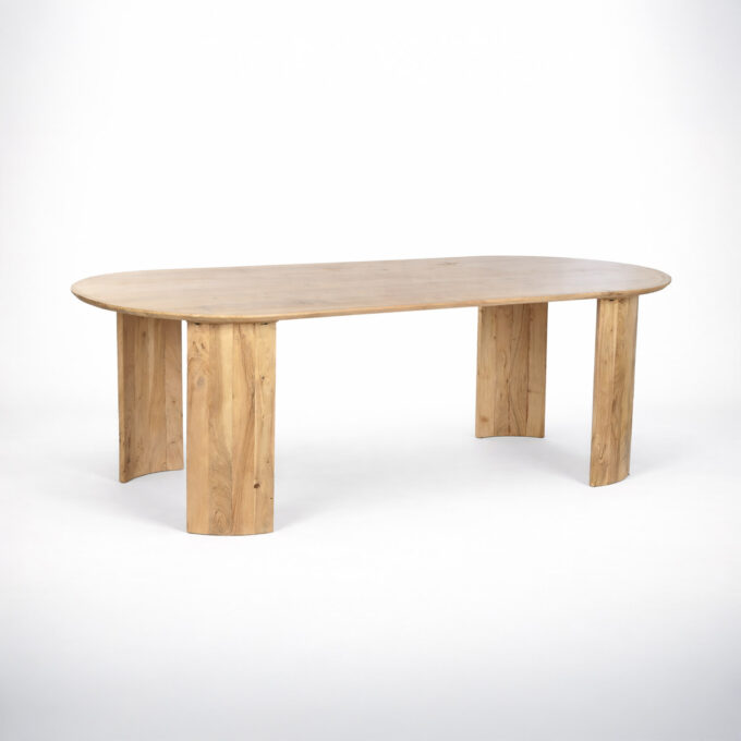 Table de repas ovale en bois massif d'acacia VICTORIA
