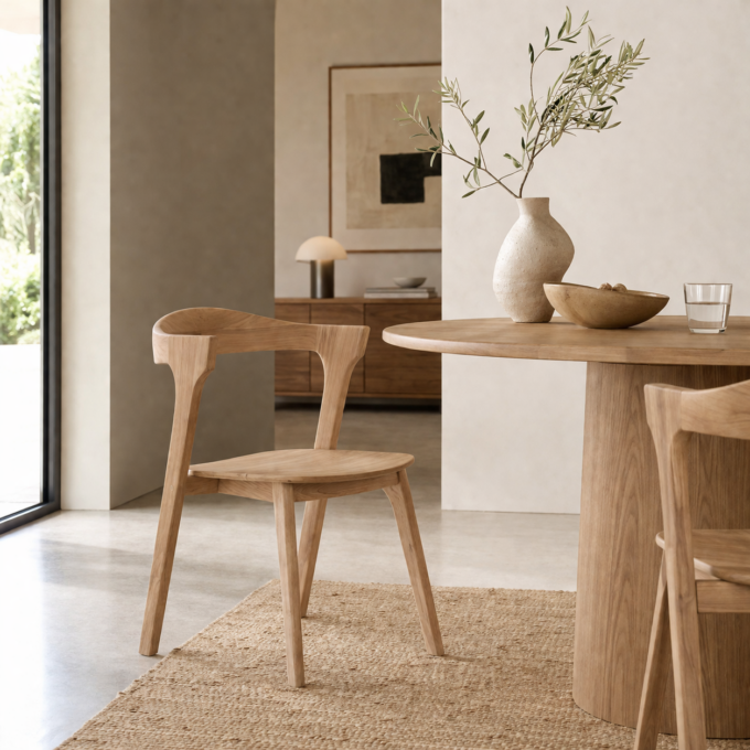 Lot de 2 chaises en teck massif ESPORLES