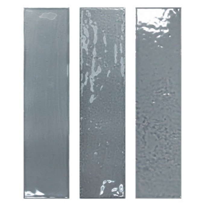 Carrelage rectangulaire Wow TERRE Pale Blue Gloss 7x28 cm