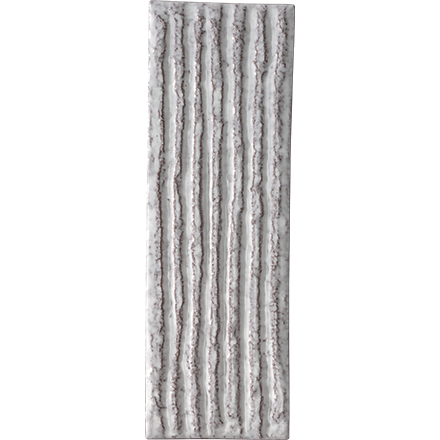 Carrelage mural artisanal Mutina CHAMOTTE Linea Bianco 7,2 x 21,3 cm