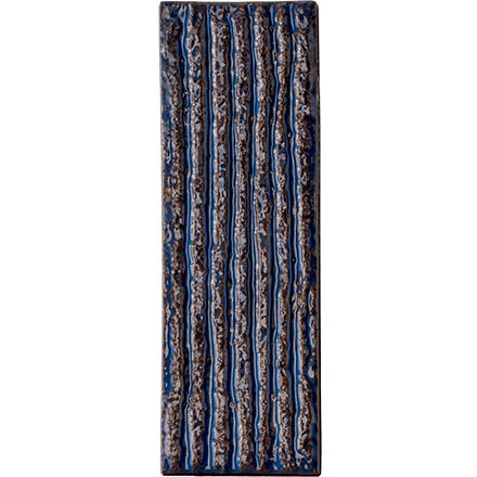 Carrelage mural artisanal Mutina CHAMOTTE Linea Blu 7,2 x 21,3 cm