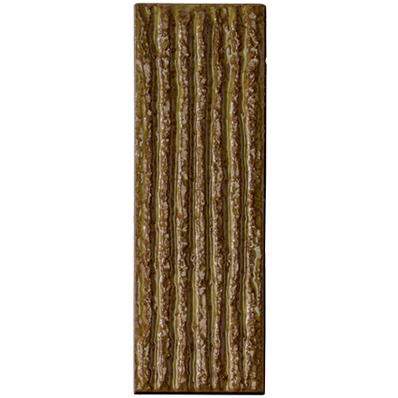 Carrelage mural artisanal Mutina CHAMOTTE Linea Ocra 7,2 x 21,3 cm