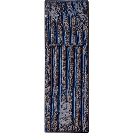 Carrelage mural artisanal Mutina CHAMOTTE Quadra Blu 7,2 x 21,3 cm