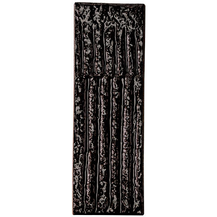 Carrelage mural artisanal Mutina CHAMOTTE Quadra Nero 7,2 x 21,3 cm
