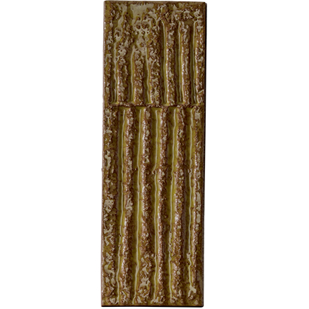 Carrelage mural artisanal Mutina CHAMOTTE Quadra Ocra 7,2 x 21,3 cm