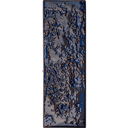 Carrelage mural artisanal Mutina CHAMOTTE Mono Blue 7,2 x 21,3 cm