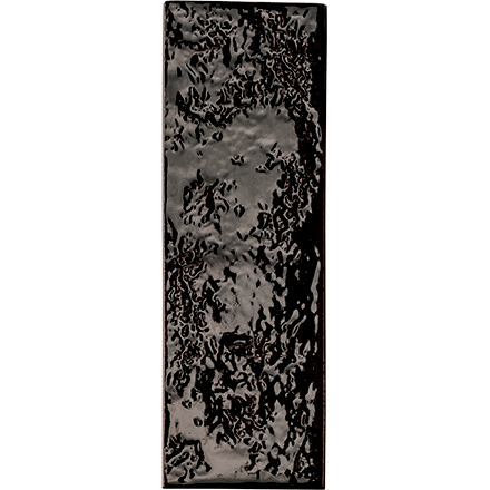 Carrelage mural artisanal Mutina CHAMOTTE Mono Nero 7,2 x 21,3 cm