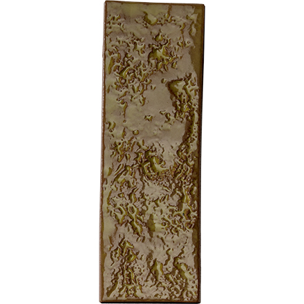 Carrelage mural artisanal Mutina CHAMOTTE Mono Ocra 7,2 x 21,3 cm