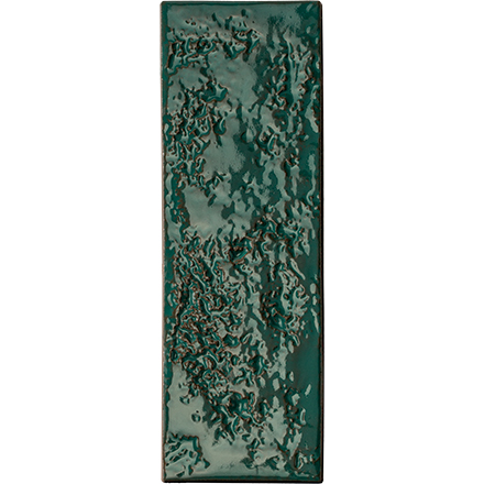 Carrelage mural artisanal Mutina CHAMOTTE Mono Verde 7,2 x 21,3 cm