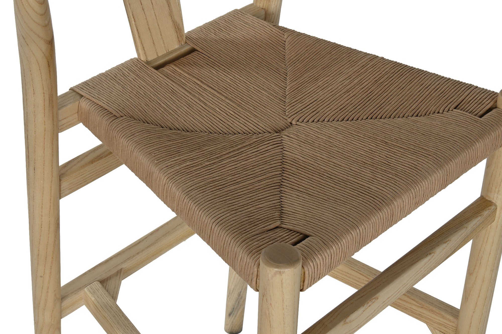 Lot de 2 tabourets en  en orme et fibre naturelle KYOTO h 75 – Image 6