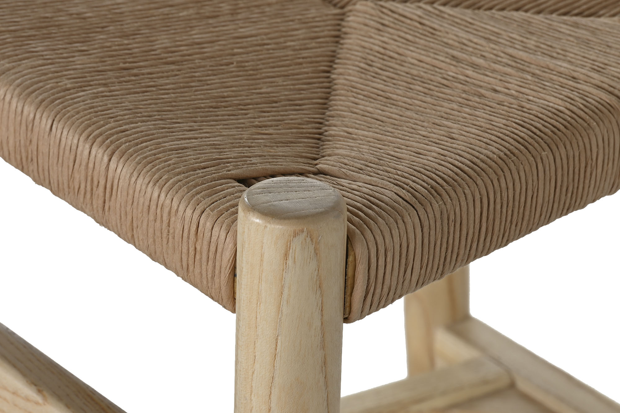 Lot de 2 tabourets en  en orme et fibre naturelle KYOTO h 75 – Image 5