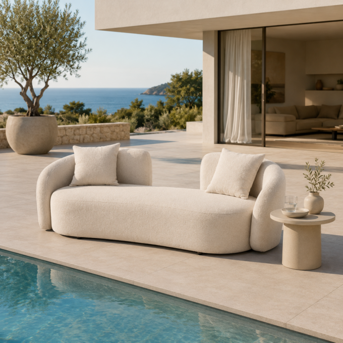 Canapé de jardin design arrondi Outdoor 245 cm PLATJA D’ARO